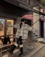 チェック柄シャツジャケット