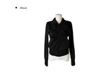 Dain Shirring Banding Zip-Up Jacket
