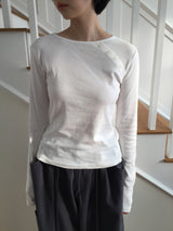 Bias snap long sleeve (4color)