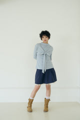 ボーミニドットレーススカート (NAVY)
