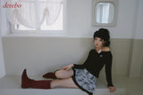 Halterneck Lace Layered Two-Piece Knitwear
