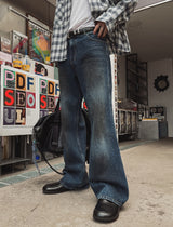 Soy's Dirty Wash Flare Denim Pants