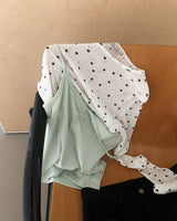 [ORIGINAL] Dot See-through Layered Long-Sleeve T-shirt