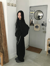[Off-Shoulder Available] Robe Pintuck Big Hooded Sweatshirt (2c)
