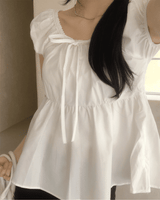 Sugar Lace Babydoll Puff Blouse