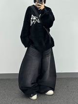 ワックスバルーンデニムパンツ