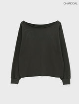 [MADE] シピーボートネックプリントロングスリーブTシャツ