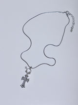 antique cross cubic necklace