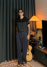 Linea Stripe Dangara Short Sleeve Knit 3COLOR