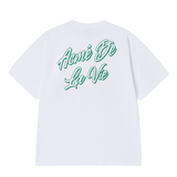 25SS アウトラインスクリプトロゴ半袖Tシャツ ホワイト