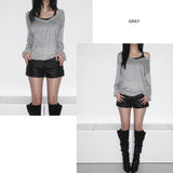 [TENCEL]ミスト フロー Vネック T