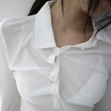 【MADE】pop stitch t, white