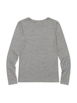 薄手ストライプTシャツ(グレー)