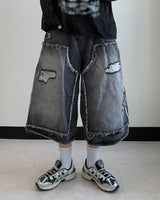 NOX Carpenter Raw-Cut Bermuda Denim