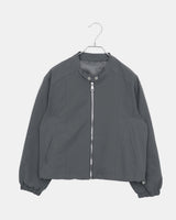 Shuni Collarless スナップボタン ストリングポケット クロップド オーバーサイズ ジャケット