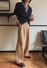 Serendi two-tuck wide pants