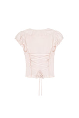 Pink rosy chiffon blouse