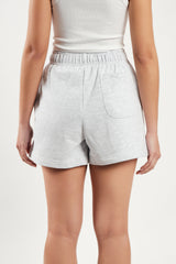 TEMPUS PATCH SHORT PANTS [WHITE MELANGE]