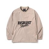 BSRBT SPORTY PULLOVER SNAP JACKET - WHITE/BEIGE