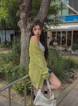 Summer Turf Pigment Net Cardigan
