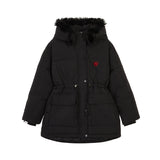 Fur Trimming Crop Hoodie Puffer Jacket_(2 Colors)