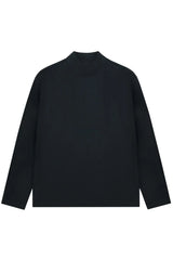 フリースラインドサーマルモックネックTシャツ
