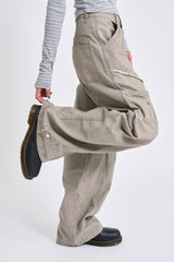 Curve pocket ham strap pants