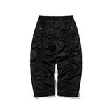 ダブルシャーリングスーパーワイドパンツ ブラック