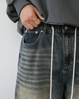 CROSS DEEP DENIM PANTS YB