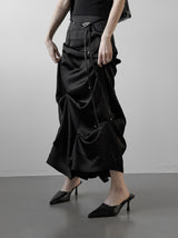 Glopin Drape Satin Skirt