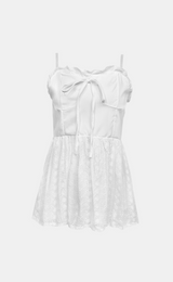 Rosie Eyelet Ribbon Peplum Blouse