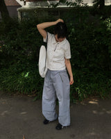 Nylon zipper pants