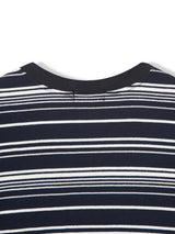 ピーク ストライプ ニット T シャツ (2 Colors)