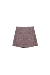 CHERISH TWEED SKIRT PANTS / RED