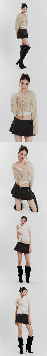CHARLOTTE PLEATS SKIRT grey