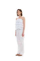 VIVA FRILL TOP SKIRT / WHITE