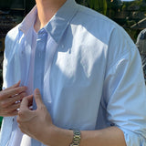 LMN Mar Essential Linen Semi-Over Shirt (12 colors)
