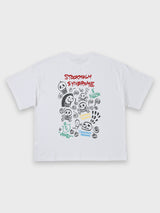 DOODLE SKULL TEE - WHITE