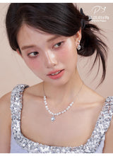 Fantasy Moon Gemstone Pearl Necklace