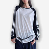 Retro Stripe Lyocell Relaxed T-Shirt