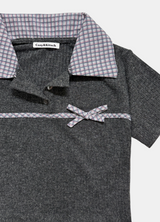 Morris Check Trim Knit Top