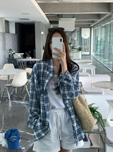 YIVE Summer Oversized Check Shirt / 8 colors