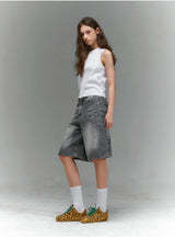 BTB : ウェーブウォッシングバミューダショーツ [GRAY CORE] [UNISEX]