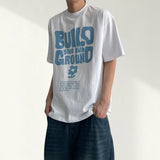 ビルド ヴィンテージ クラック プリント ショートスリーブ Tシャツ