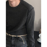 [MUSCLE FIT] Shoulder cutting knit sleeves(3color)