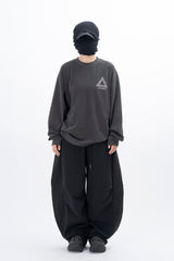 トライアングルピグメント長袖Tシャツ