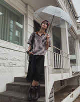 Riddle Stitch Bermuda Denim Pants
