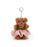26SS★ Colombe d'Or Pleated Hair Scrunchie + Teddy Bear Keyring Set