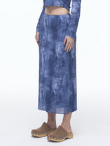 Denim Mesh Long SK(BL)
