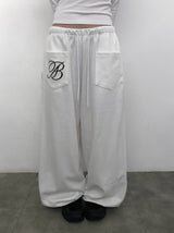 26SS★ [MADE] Kirin am Lettering String Wide Training Pants
